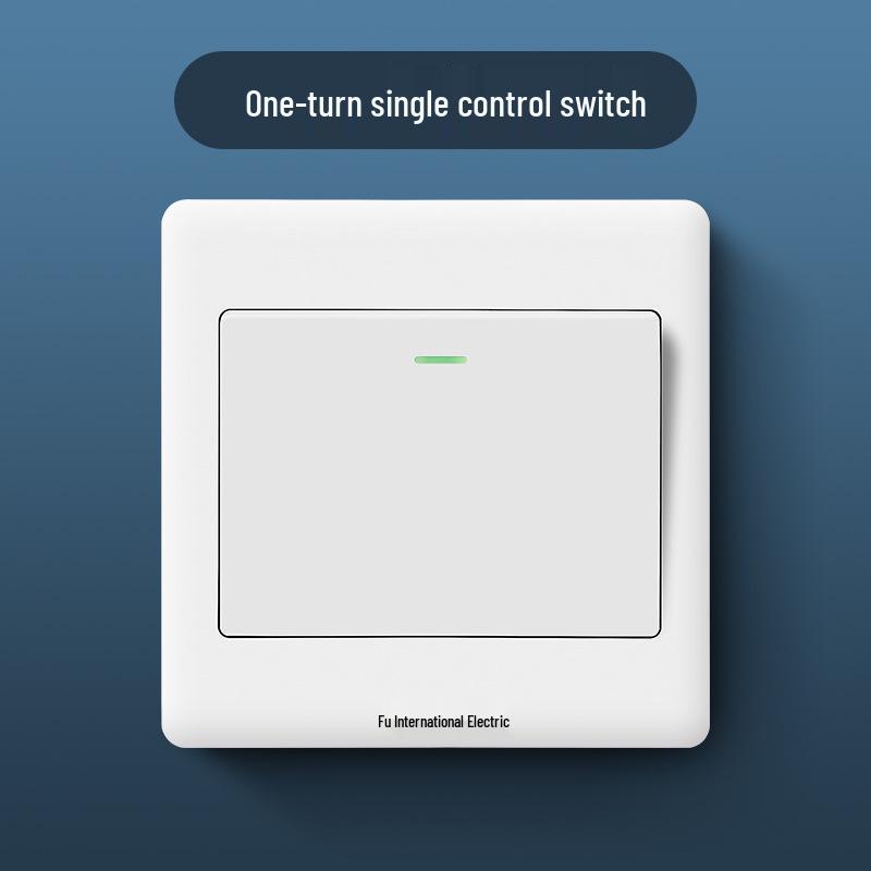 86 Type Wall Panel: Single Gang Light Switch & Socket