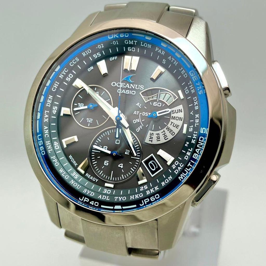 Used Working Oceanus OCW-M700 Solar Watch Analog Blue