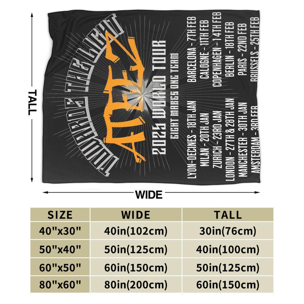 ATEEZ Towards the Light Tour Throw Blanket for Couch Soft Fuzzy Plush Blanket Multiple Sizes Bedspreads for All Seasons