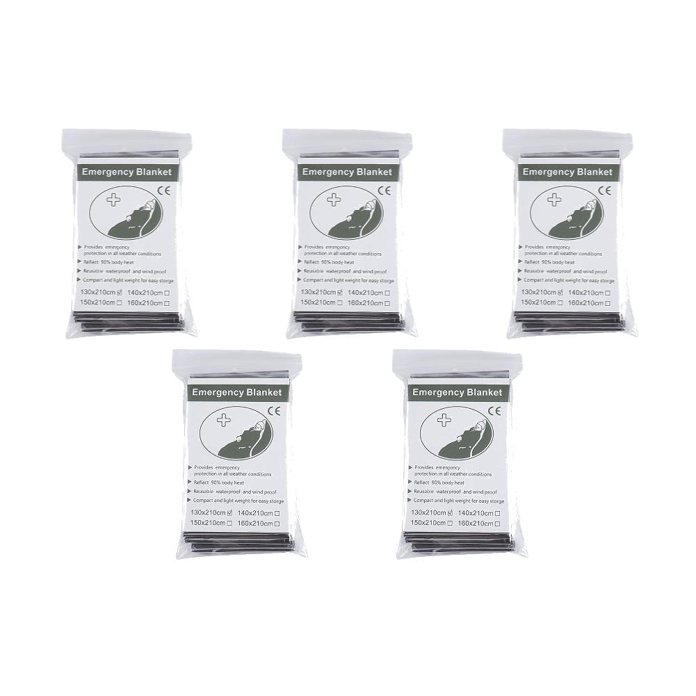 1-10PCS Emergency Blanket Outdoor Survive First Aid Military Rescue Kit Windproof Waterproof Foil Thermal Blanket for Camping