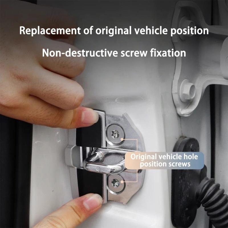 Auto Door Stabilizer Lock Regulator Anti Shake Noise Reducer Latches Stopper Cover for Most Cars Metal Mixture ABS Construction