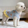 Starfish Pattern Dog Striped Dress Cozy Puppy Sleeveless Clothes Summer Dog Costume  Casual Outfit