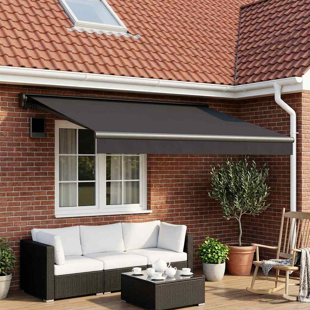 Ersatz-Markisenstoff Anthrazit 350 x 250 cm Polyester