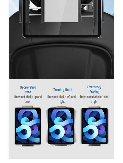 Bolishen Car Rear Seat Headrest Phone Holder - Foldable Clip-on Support