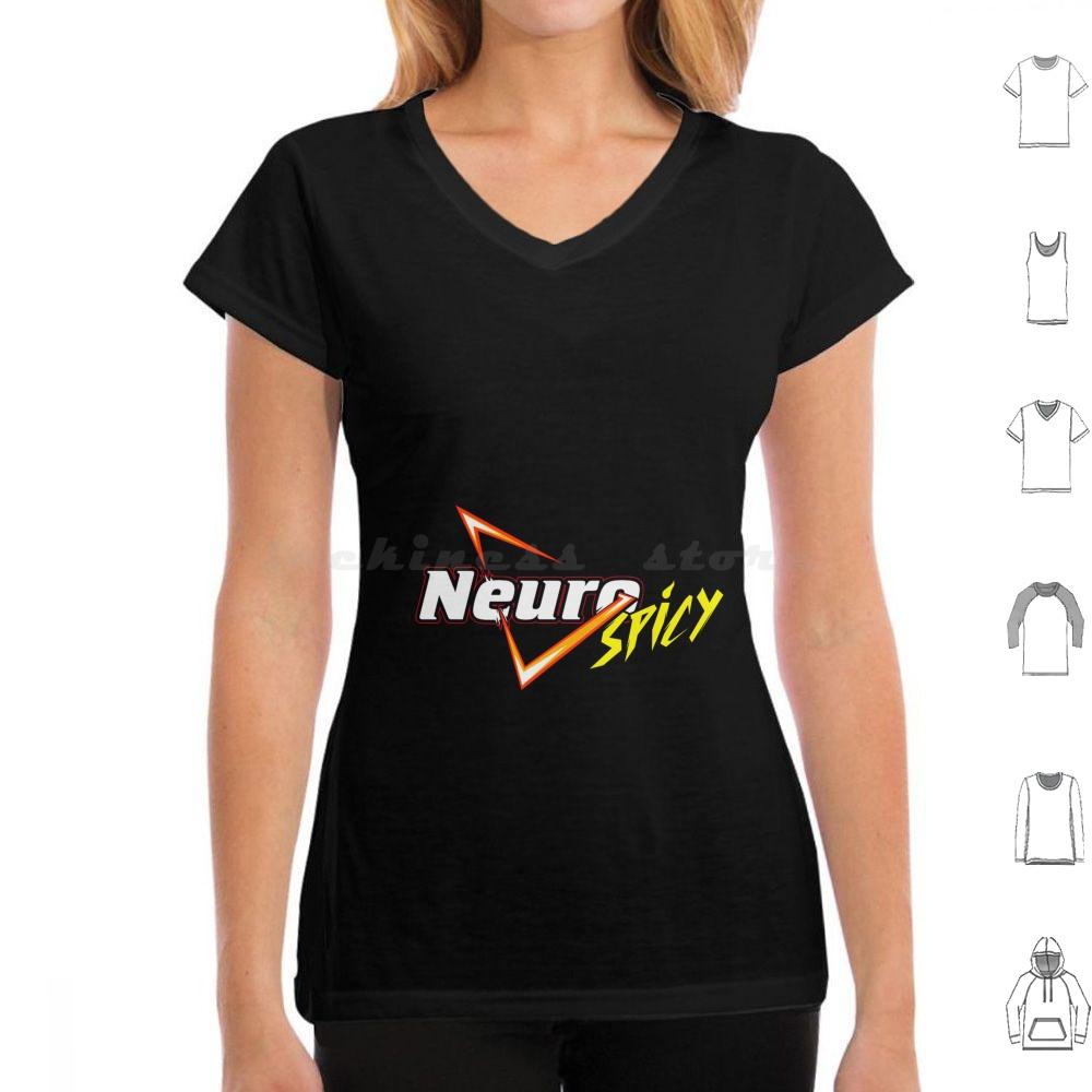 Neurospicy T Shirt Cotton Men Women DIY Print Neurodivergent Neurodiversity Autism Autistic Autie Aspie Adhd Audhd Neurotype