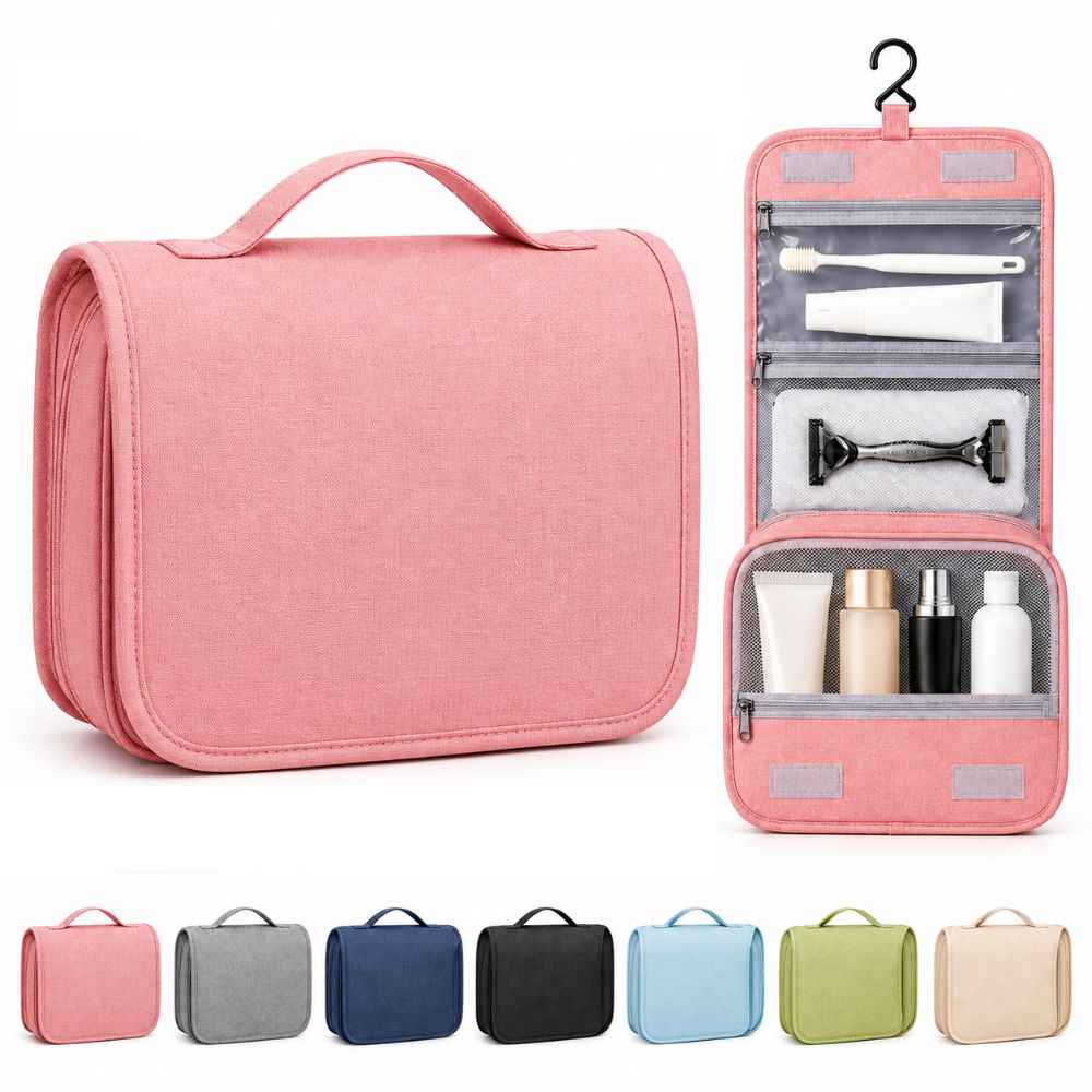 Hanging Hook Travel Cosmetic Bag Foldable Makeup Organizer Toiletry Organizer Beauty Essentials