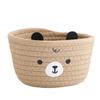 Sturdy Handwoven Cotton Rope Storage Basket with Adorable Pandas Designs Portable for Household Use Organization Items