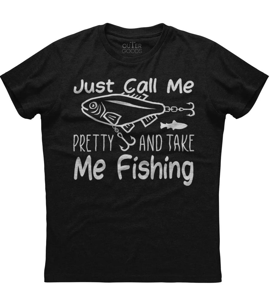 Just Call Me and Take Me Fishing Funny Angler Gift TShirt Summer Cotton ONeck Short Sleeve Mens T Shirt New S3XL