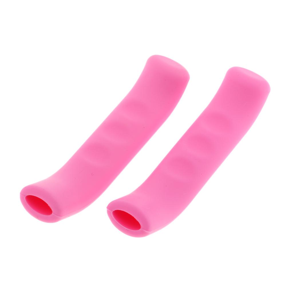 

1 pair of brake lever Silica Gel Sleeve MTB brake lever protective cover / рожевий