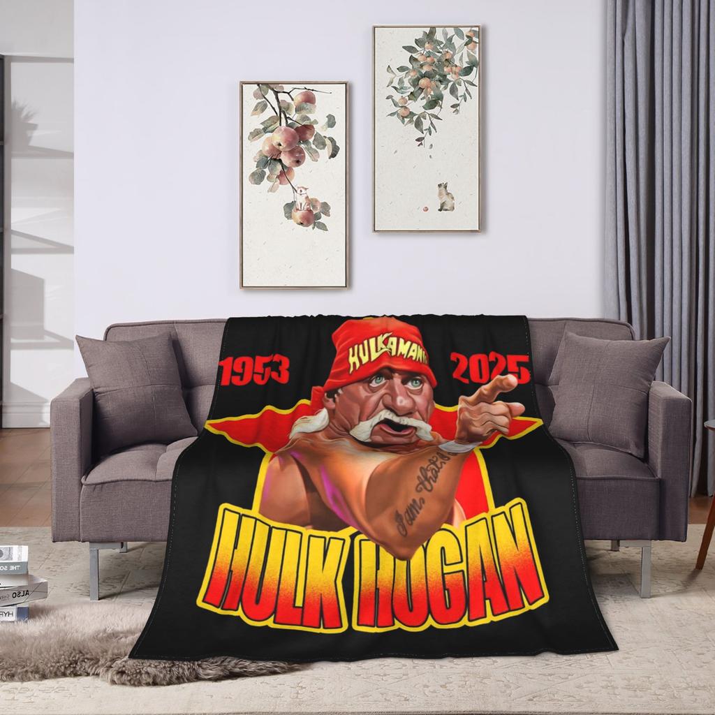Hulk Hogan Hulkamania RIP Blanket Fleece Decoration Breathable Ultra-Soft Throw Blanket for Sofa Office Rug Piece