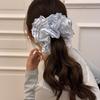 Korean Version of the Holiday Style Fresh Large Hair Band Summer Foreign Style Mori Lace Hair Ball Head Flower Hair Rope Women