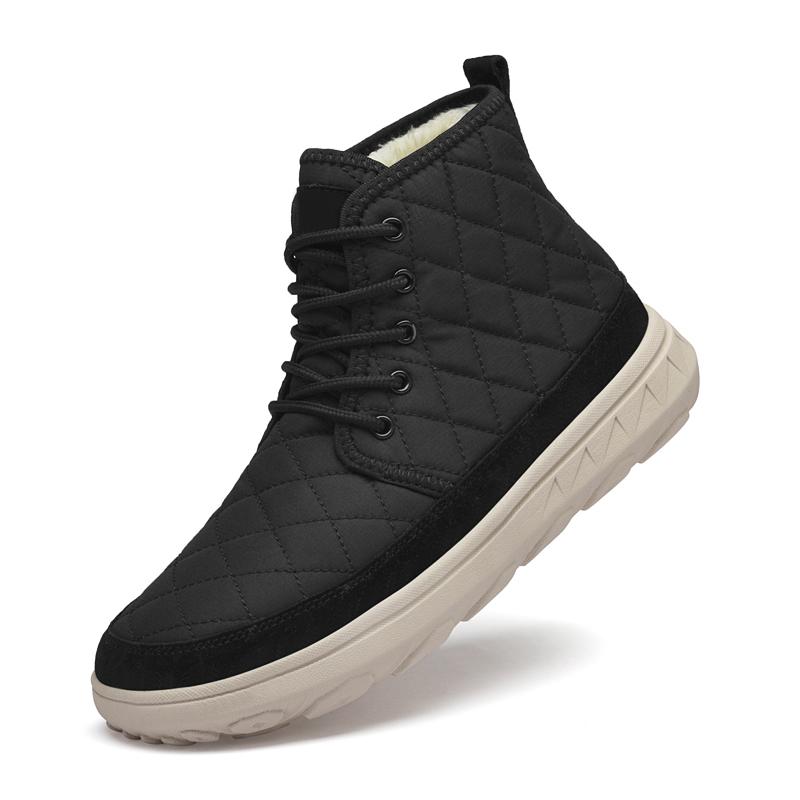 Fashion Fashion Autumn Winter New Fleece Warm High Top Leather Boots Outdoor Flat Bottomed Comfort Men Casual Boot Quality Chelsea Boots