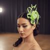 Solid Color Feather Mesh Headband Vintage Dance Performance Hairband  Wedding