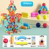 8Pcs-164Pcs Kids Color Magnetic Strip Construction Set Magnetic Balls Stick Building Blocks Educational Toy For Children Gifts