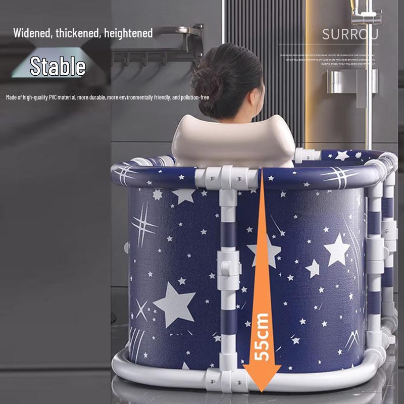 Folding Heated Bubble Bath Tub for Adults & Children