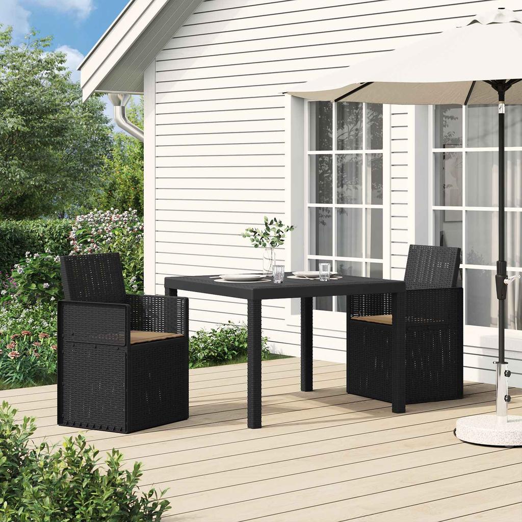 Garden Dining Chairs 2 pcs Anthracite and Taupe PP