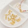 10PCS Brass Crimp End Beads Clasps Connector Tip Crimp Knot Cover End Caps for Necklace Bracelet DIY Jewelry Making Accessories
