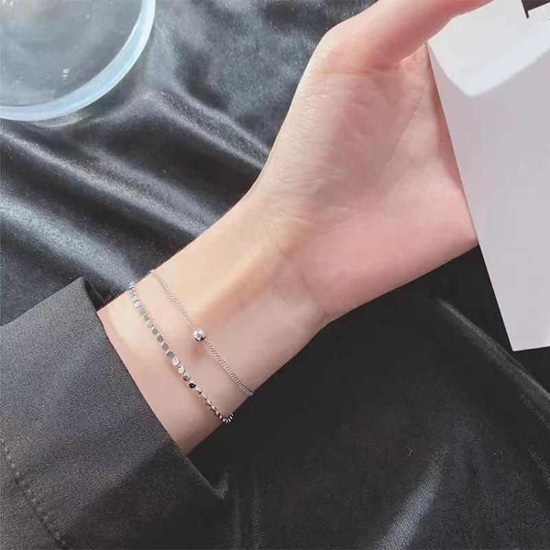 New 925 Sterling Silver Bracelet Personalized Simple Charming Woman Bracelet Birthday Gift for Friends Exquisite Jewelry