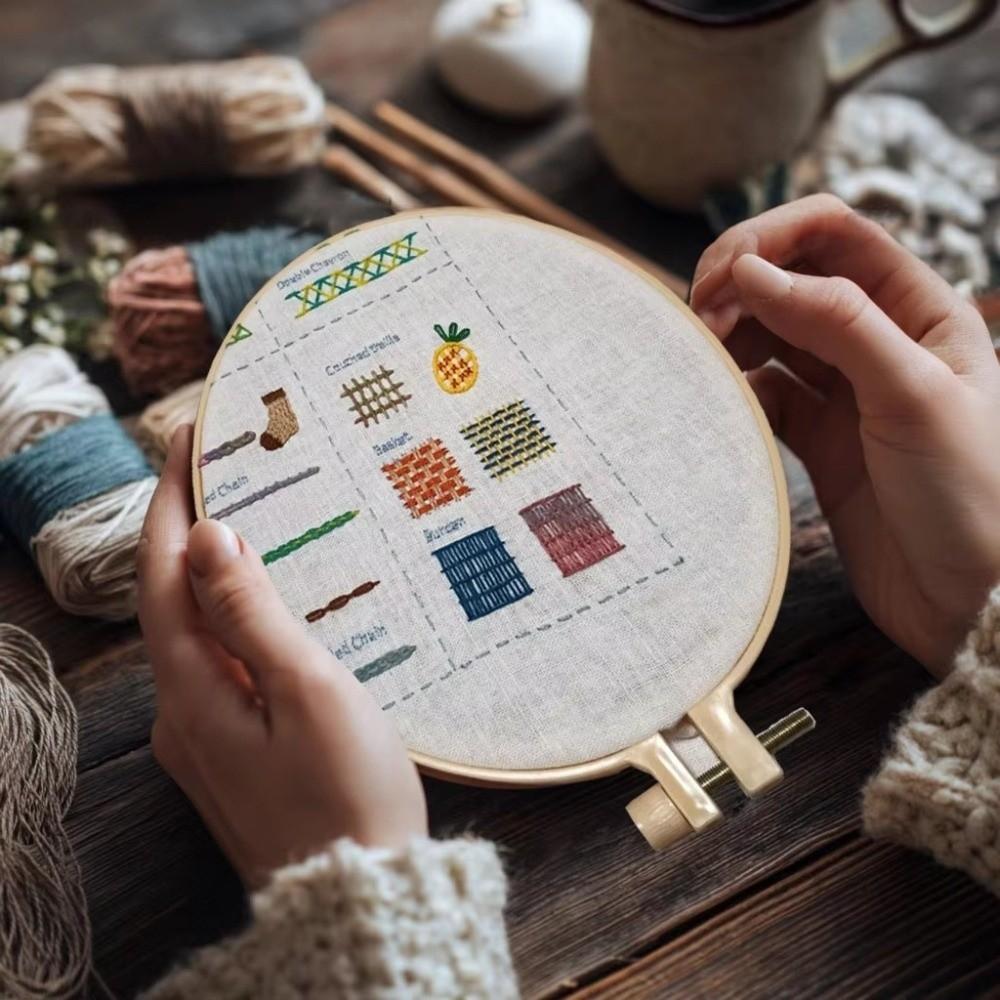 Canvas Embroidery Stitch Guide Book Beginner-Friendly Complete Needle Trace Guide  Sewing Class