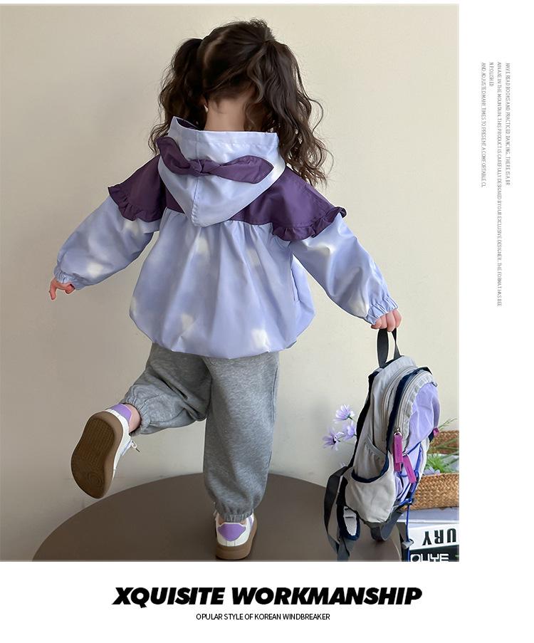 2025 Girls' Versatile Hooded Autumn Jacket - Baby Windbreaker