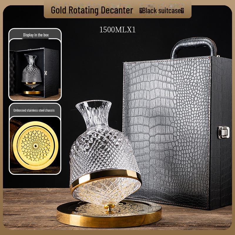 

Високоякісний обертовий набір винних декантерів та келихів