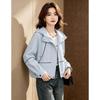 D.F.DEAR Hooded Color-Block Casual Jacket