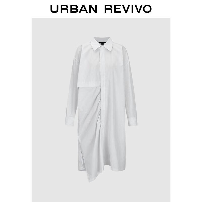 

UR Women s 2025 Autumn Casual Slit Long Sleeve Cotton Dress S