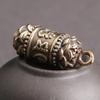 Keepsake Cylindrical Box Brass Buddhist Pendant Medicine Pill Box Necklace Pendant Travel Pill Case