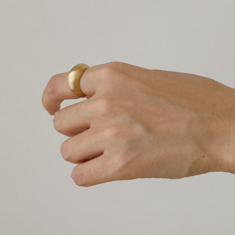 oar [Silver925] oar Cloud Volume Ring [Matte Gold]