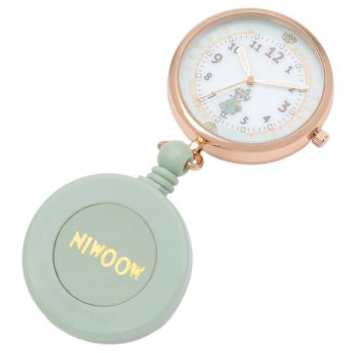 

Fieldwork Women s Analog Pocket Watch with Reel, Luminous Moomin Nurse Watch S, Snufkin Green, MOM020-3