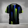 Men's 3D Printed Geometric Sports T-Shirt, Stylish and Unique Pattern, Summer Loose Crew Neck Short Sleeve T-Shirt