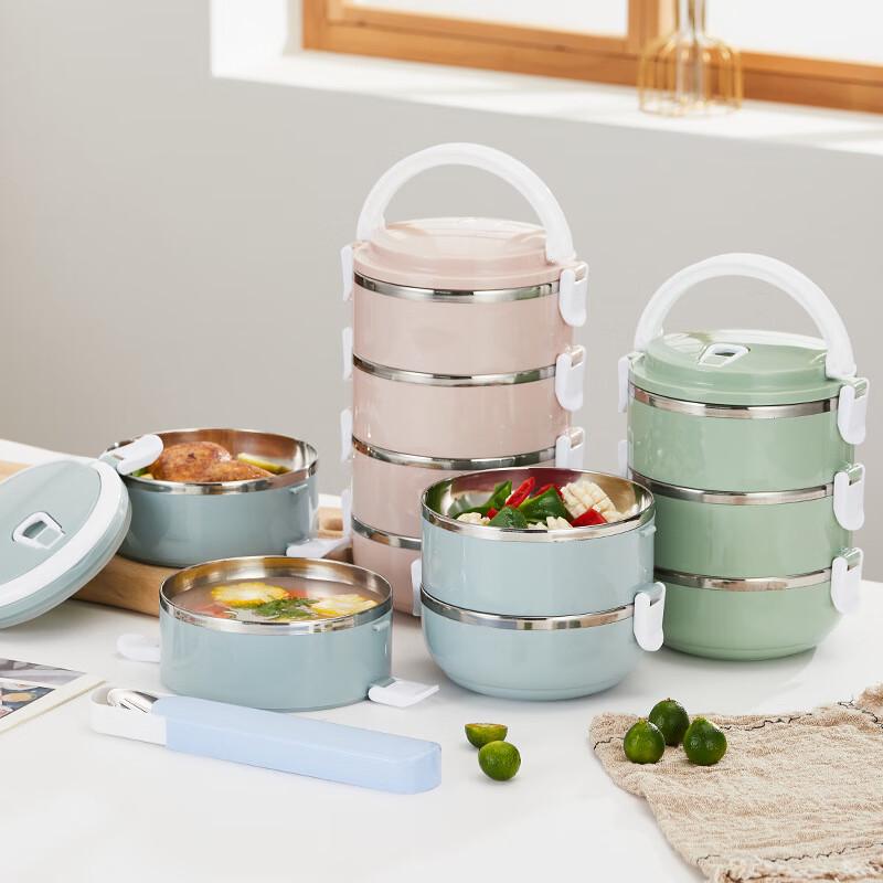 Ru Han Thickened 3-Layer Stainless Steel Insulated Lunch Box