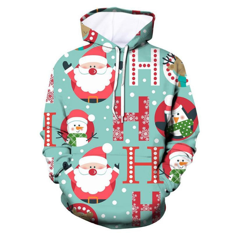 2026 Cross-border 3D Hot Digital Printed Women's Sweater Christmas Hooded Sweater Hot Sale Women's Clothing