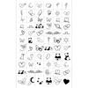 Butterfly Ghost Bow Flower Kitten English Short Sentences Multi-Picture Finger Tattoo Sticker