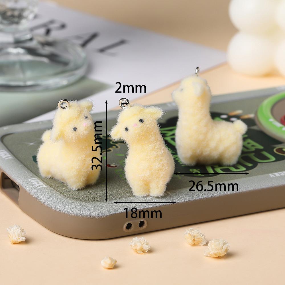 1pcs Resin Flocking Cute Cartoon Pendant DIY Pendant Jewelry