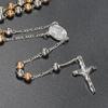 6mm Rosary Bead Necklace Catholic Necklace with Jesus Christ Crucifix for Cross Pendant Catholic Prayer Chain for Women