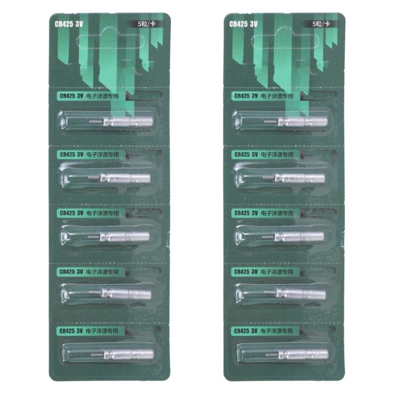 Pack of 10 Electric Fishing Floats Batteries 3 Votage Electronic Fishing Float Battery Fishing Tackle Buoy Accessories