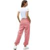 Damen Color Kordelzug Locker Sitzende Jogging-Sweatpants mit Elastischen Bündchen