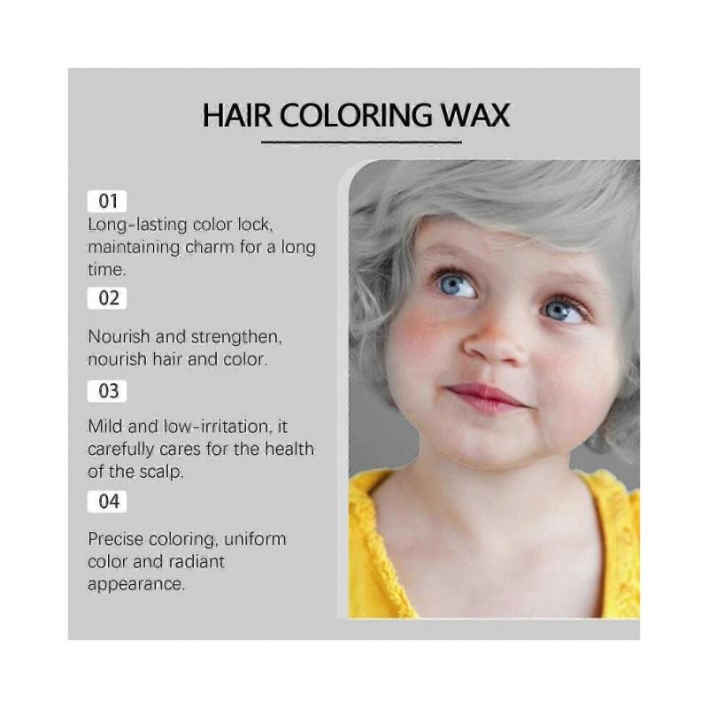 Wiieey Gray Children's Color Hair Cream Plant Extract Maintenance Diy Color Hair Care Color Beauty Pomade