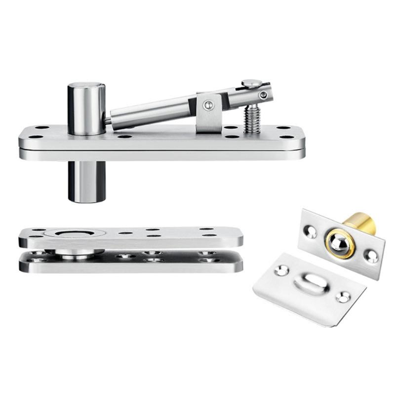 Wood Door Pivots Hinges Stainless Steel Concealed Door Hinge 360 Degree Rotation Invisible Pivots Door Hardware