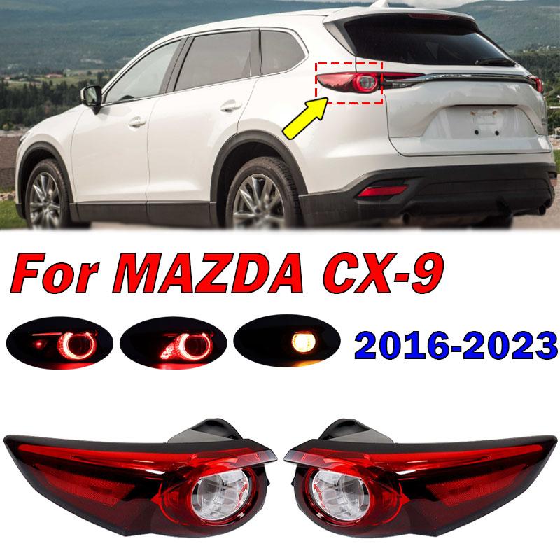 For Mazda CX-9 CX9 US Version 2016-2026 Car LED Rear Tail Light Reversing Lamp Warning Stop Brake Lamp Signal Lamp Assembly