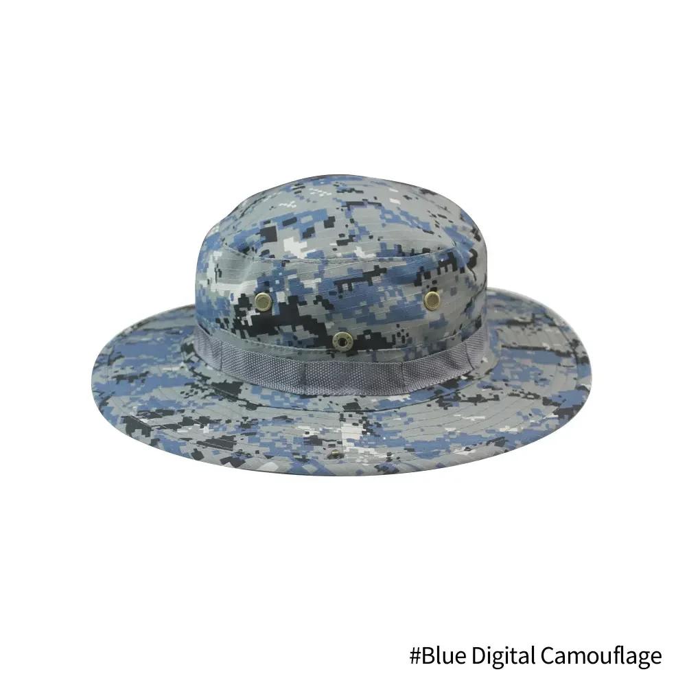 Camouflage Boonie Hut Taktische Fischerhüte Panama Sommerkappe Jagd Wandern Outdoor Camo Sonnenschirme Herren