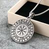 Men's Retro Stainless Steel Double-Sided Thor's Hammer Pendant Necklace