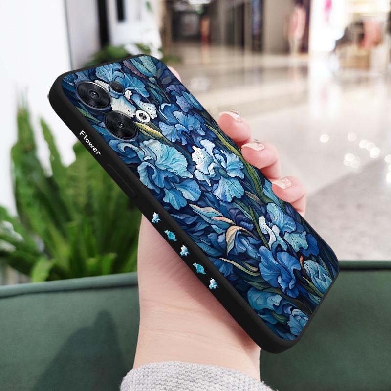 

Orchis Orris Phone Case For OPPO Reno 12 11 12F 11F 10 8 8T 8Z 7 7Z 6 5 Pro 4G 5G Pro Plus Liquid Silicone Cover Reno 10(10 Pro) чёрный