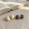 Trendy Polka Dot Hoop Earrings Sweet Geometric Earrings Retro C-Shaped Enamel Earrings  Party