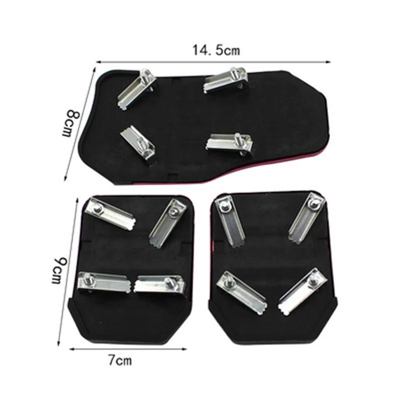 3 buc/set universal antiderapant aluminiu transmisie manuală mașina pedală husă set kit pedali roșu/albastru/argintiu accesorii auto