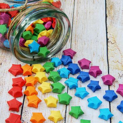 272 sztuki Gotowe Gwiazdki Origami Papierowe Gwiazdki Życzeń na Najlepsze Życzenia Boże Narodzenie Impreza Wesela Walentynki Prezent dla Przyjaciółki