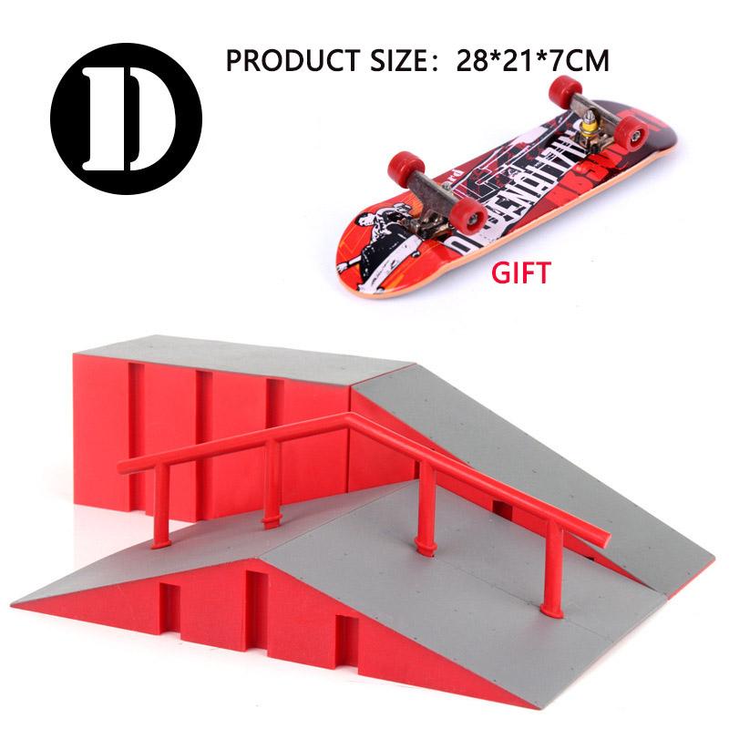 Finger Skateboards Skate Ramp Parts Set Toy Finger Bike Fingers Training Sport Fingerboard Toys Skate Park Ramp Toy for Children