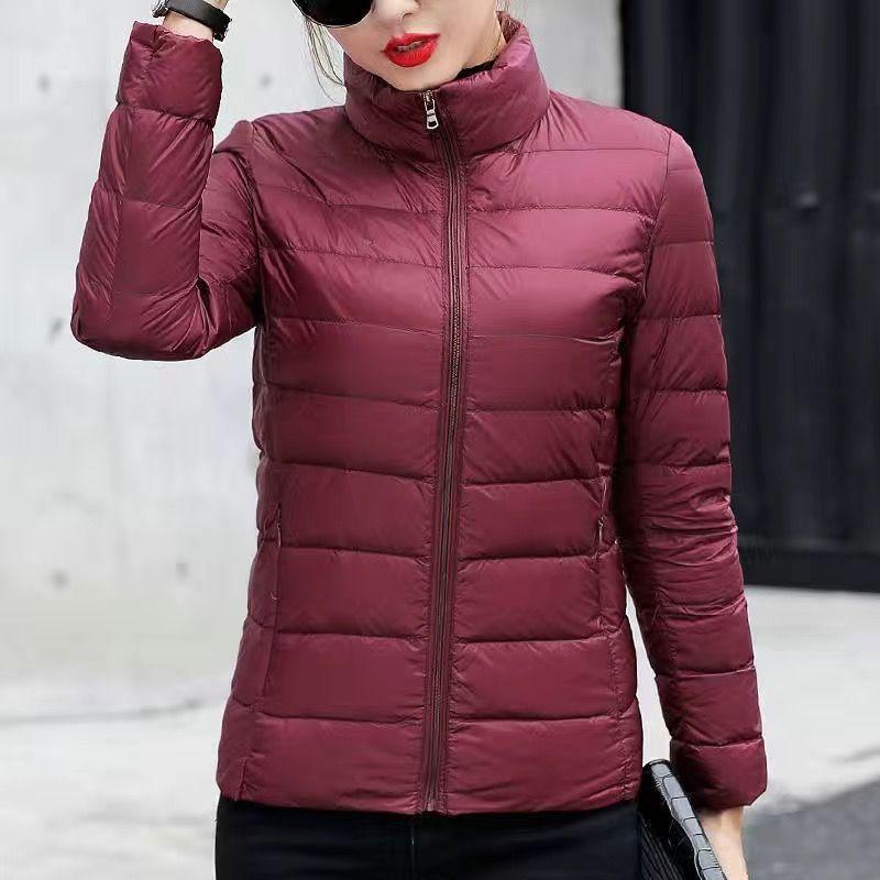 

Women Thickened Warmth Trendy Pure Color Cotton Jacket Autumn Winter plus Size Fashionable Top Coat S