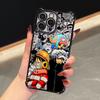 Anime Gear 5 LuffyS Plating Phone Case For Xiaomi Redmi A7 15 15C 14C K50 Note 15 14 13 12 12s Pro Plus 4G 5G Anti Fall Airbag
